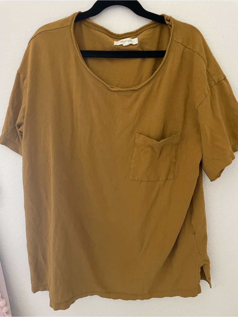Madewell Short Sleeve Tee in Mustard Yellow